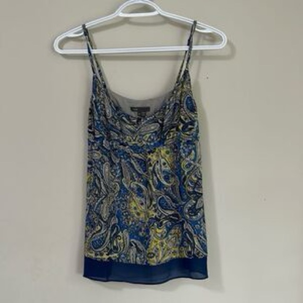 Vince Blue and Yellow Paisley Camisole